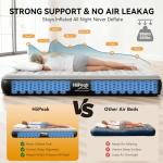 HiiPeak Air Mattress Twin Bed w Removable Multi-Function Air Pump, Self Inflatable TPU ECO Blow Up Bed, All Night Stability No Lost Air, No Peculiar Smell for Camping, Home, Guests & Portable Travel