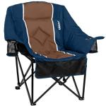 USKAU Oversized Folding Camping Chair for Adults Heavy Duty Padded Outdoor Chairs Big and Tall XL Picnic Chair with Cup Holders 400lb Capacity, Comfy for Lawn Sports and Outside Use