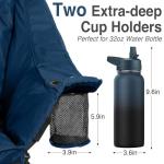 USKAU Oversized Folding Camping Chair for Adults Heavy Duty Padded Outdoor Chairs Big and Tall XL Picnic Chair with Cup Holders 400lb Capacity, Comfy for Lawn Sports and Outside Use