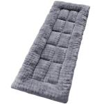 Wamsound Thick Camping Sleeping Pad - Faux Rabbit Fur Ultra Soft & Non-Slip Sleeping Mat with Portable Roll up Camping Cot Pad for Travel Car Tent Guest Bed (75" x 28", Dark Grey)