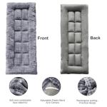 Wamsound Thick Camping Sleeping Pad - Faux Rabbit Fur Ultra Soft & Non-Slip Sleeping Mat with Portable Roll up Camping Cot Pad for Travel Car Tent Guest Bed (75" x 28", Dark Grey)