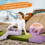 BDEUS Memory Foam Camping Mattress Pad 3inch Kid Size Waterproof Roll Up Bed Sleeping Mat for Adults Portable Roll Up Mattress for Travel Guest Floor Bed Cot Mattress for Car, Tent