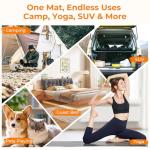 BDEUS Memory Foam Camping Mattress Pad 3inch Kid Size Waterproof Roll Up Bed Sleeping Mat for Adults Portable Roll Up Mattress for Travel Guest Floor Bed Cot Mattress for Car, Tent