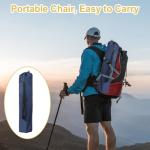 SAILARY Folding Camping Chair with Cup Holder and Cooler Bag, Portable Outdoor Chair for Camping, Fishing, Beach, Picnic, Heavy Duty Steel Frame, Carry Bag Included, Supports 225LBS, Navy Blue, 1 Pack