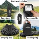 POWERLIX Ultralight Sleeping Pad for Camping with Inflating Bag– Compact Lightweight Camping Mat, Outdoor Backpacking Hiking Traveling Airpad Air Mattress Sleeping Mat