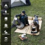 Naturehike Self-Inflating Sleeping Pad, Ultralight Memory Foam Camping Pad with Pillow, Fast Inflating, Patchwork Sleeping Pad for Camping, Hiking, RV Camping, with Storage Bag, Single, Graphite Blue