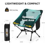 Overmont Ultralight Portable Camping Chair- Lightweight Folding Backpacking Chair, Support up to 330Lbs Compact Beach Chair for Adults with Carry Bag for Backpack Hiking Fishing Outdoor Camp 2pcs