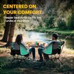 Overmont Ultralight Portable Camping Chair- Lightweight Folding Backpacking Chair, Support up to 330Lbs Compact Beach Chair for Adults with Carry Bag for Backpack Hiking Fishing Outdoor Camp 2pcs