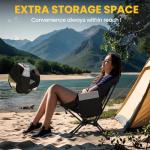 Overmont Ultralight Portable Camping Chair- Lightweight Folding Backpacking Chair, Support up to 330Lbs Compact Beach Chair for Adults with Carry Bag for Backpack Hiking Fishing Outdoor Camp 2pcs