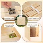 MLLNFUE Folding Picnic Table with Boho Table Runner 60" x 30" Wooden Low Table, Portable for Indoor Outdoor Use Ideal for Camping Beach Weddings Garden Parties (Seats 6)