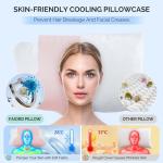 Camping Pillow Memory Foam Pillows,Cooling Ergonomic Dual-Sided Orthopedic Neck Cervical Pillow with Ice Silk Pillowcase, Breathable Contour Pillow for Travel, Side, Back, Stomach Sleepers