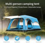 TGpao 6-8 Person Tents for Camping with Screen Room,Large Family Tent with 2 Separate Rooms, 6000MM Waterproof, (150 * 102 * 79in) Double-Layer Design with Rainfly (Sky Blue,5-8 People)