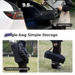 Byliable Camping Table Folding Portable Camp Aluminum Fold Up Lightweight Roll Up Table Adjustable Height with Carry Bag Indoor Outdoor for Camping, Picnic, Backyard, BBQ, Patio, Wood Grain