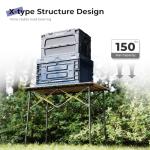 Byliable Camping Table Folding Portable Camp Aluminum Fold Up Lightweight Roll Up Table Adjustable Height with Carry Bag Indoor Outdoor for Camping, Picnic, Backyard, BBQ, Patio, Wood Grain