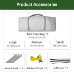 TGpao 6-8 Person Tents for Camping with Screen Room,Large Family Tent with 2 Separate Rooms, 6000MM Waterproof, (150 * 102 * 79in) Double-Layer Design with Rainfly (Sky Blue,5-8 People)