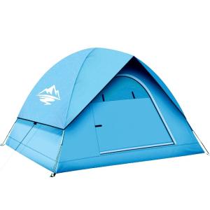 Purebox Tents for Camping 1-2 Person with Rainfly (Not Crowded for 1 People), Yellow Blue