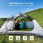 HiiPeak Double Sleeping Pad - Self Inflating 3" Extra-Thick for 2 Person with Pillow Built-in Foot Pump Inflatable Sleeping Mat for Backpacking, Hiking, Traveling, Tent, Portable Camping Mat (Green)