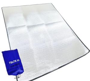 Camping Mat Foam Foil Blanket for Camping Foam Pad Insulating Foil Mat Sleeping Tent Pad Thermal Aluminum Camping mat for Reflecting Heat, 78 x 78 inches