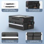 Cooler Bag – Soft Travel Cooler Holds 45 Cans, Stays Cold for 8H & Warm for 6H – Portable Car Trunk Organizer for Camping, Beach, Picnic