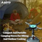 SOTO WindMaster Canister Stove with 4Flex for Windy Weather - Lightweight and Durable Backpacking Camp Stove, Compact Portable Camping Stoves for Hiking and Outdoor Cooking - Canister Not Included