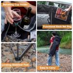 Romswi Double Camping Chair,2 Person Camping Chair Oversized Folding Loveseat,Heavy Duty Camping Couch & Outdoor Sofa with Cup Holders,Supports 650LBS