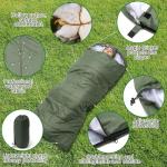 Wowangce 5 Set 2 Person Camping Tent for Homeless Bulk Includ 5 Pack Lightweight Tent and 5 Pack Sleeping Bag Waterproof Windproof Setup Pop up with Rain Cover Carrying Bag for Homeless Hiking (Green)