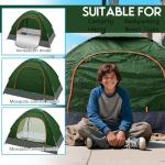 Wowangce 5 Set 2 Person Camping Tent for Homeless Bulk Includ 5 Pack Lightweight Tent and 5 Pack Sleeping Bag Waterproof Windproof Setup Pop up with Rain Cover Carrying Bag for Homeless Hiking (Green)