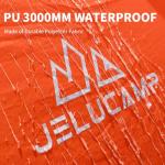 JELUCAMP 1/2 Person Dome Tents for Camping, Lightweight Portable Single Backpacking Tent, Small Easy Setup Outdoor Waterproof Camping Hiking Tent for Adults, 2 Person Tent, Orange