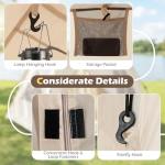 Goplus 4 Person Camping Tent, Portable Automatic Easy Setup Cabin Tent with Rainfly, Mesh Windows, 2 Doors & Carrying Bag, Lightweight Outdoor Sun Shelter for Hiking Traveling Picnic