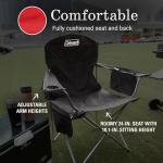Coleman Portable Camping Chair with 4-Can Cooler, Cushioned Seat & Back with Side Pockets & Cup Holder, Carry Bag Included, Great for Camping, Tailgating, Firepits, Patio, & More