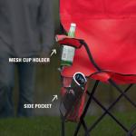 Coleman Portable Camping Chair with 4-Can Cooler, Cushioned Seat & Back with Side Pockets & Cup Holder, Carry Bag Included, Great for Camping, Tailgating, Firepits, Patio, & More