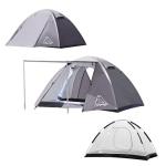 TENPLAY 2Person CampingTent,Lightweight,BackpackingTent,210T Polyester PU3000mm,Waterproof,Windproof,Two Doors,Easy Setup,Double Layer,Outdoor,Family,Camping,Hunting,Hiking,Mountaineering,Travel(GREY)