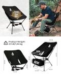 ONETIGRIS Tigerblade Camping Chair, Lightweight Folding Backpacking Hiking Chair, Compact Portable 330 lbs Capacity