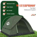 Tents for Camping 2/3/4 Person with Rainfly - Camping Tent Waterproof Windproof Easy Setup, Portable Double Layer Outdoor Dome Tent, Backpacking Tents for Adventure Backyard Hiking