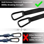 Gold Armour Camping Hammock - XL Double Hammock Portable Hammock Camping Accessories Gear for Outdoor Indoor with Tree Straps, USA Based Brand (Camouflage II)