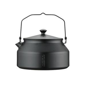 CAMPINGMOON Portable Stainless Steel Camping Kettle – Weld-Free, Gas Canister Storage, 1L Lightweight Coffee & Tea Pot for Outdoor, Backpacking, Campfire Cooking Black BKSW-1