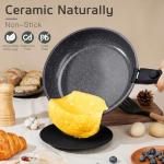 GiPP Ceramic Pots and Pans Set Non Stick, Nonstick Detachable Handle Cookware Sets, Healthy Non Toxic PFAS PFOA & PTFE Free, Dishwasher ＆Oven Safe, Induction Kitchen Pot and Pan, 17 Piece Gray