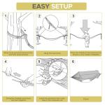 Sunyear Camping Hammock Tent - Portable Hammocks with Mosquito Net (Single/Double, 500lbs Capacity) - Anti-Rollover & Spacious Design with 2 Tree Straps for Hiking, Backpacking, Indoor/Outdoor Use