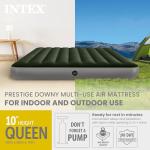 Intex 64109E Dura-Beam Standard Prestige Air Mattress: Fiber-Tech – Queen Size – 10in Bed Height – 600lb Weight Capacity – Pump Sold Separately