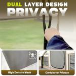 Inflatable Tent with Skylight & Awning, Quick Setup Blow Up Tents with Pump, Hot Tent with Stove Jack, Waterproof Oxford Inflatable House for Camping, Air Glamping Tents for Camping Adult 4-6 Person