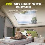 Inflatable Tent with Skylight & Awning, Quick Setup Blow Up Tents with Pump, Hot Tent with Stove Jack, Waterproof Oxford Inflatable House for Camping, Air Glamping Tents for Camping Adult 4-6 Person