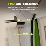 Inflatable Tent with Skylight & Awning, Quick Setup Blow Up Tents with Pump, Hot Tent with Stove Jack, Waterproof Oxford Inflatable House for Camping, Air Glamping Tents for Camping Adult 4-6 Person