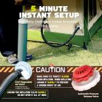 Inflatable Tent with Skylight & Awning, Quick Setup Blow Up Tents with Pump, Hot Tent with Stove Jack, Waterproof Oxford Inflatable House for Camping, Air Glamping Tents for Camping Adult 4-6 Person