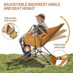 TIMBER RIDGE Hammock Camping Chair, Oversized Swinging Hammock Chair with Adjustable Back and Seat for Outdoor Lawn, Sports, Supports 400lbs, Orange