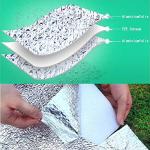 Camping Mat Foam Foil Blanket for Camping 150x200 cm Foam Pad Insulating Foil Mat Sleeping Tent Pad Thermal Aluminum Camping mat for Reflecting Heat Silver 59in x 78.7in / 150cmx200cm