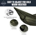 Onewind Camping Hammock Underquilt, Dupont Sorona Insulation Under Quilt, Lightweight Warm Hammock Quilts for Winter Camping, Hiking, Backpacking, OD Green