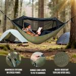 Single & Double Hammock Underquilt, Insulated Camping Quilt for Warm Sleeping, Easy to Setup and Packable for Camping, Hiking, Travel, Beach, Backyard, Patio (Army Green)