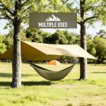 Single & Double Hammock Underquilt, Insulated Camping Quilt for Warm Sleeping, Easy to Setup and Packable for Camping, Hiking, Travel, Beach, Backyard, Patio (Army Green)