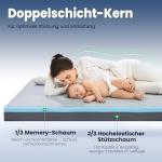 Willpo CertiPUR-US Memory Foam Camping Mattress with Travel Bag and 2 Interchangeable Covers, Lightweight Portable Sleeping Pad for Tents, Guest Beds, Home - Gray, Single