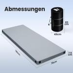 Willpo CertiPUR-US Memory Foam Camping Mattress with Travel Bag and 2 Interchangeable Covers, Lightweight Portable Sleeping Pad for Tents, Guest Beds, Home - Gray, Single